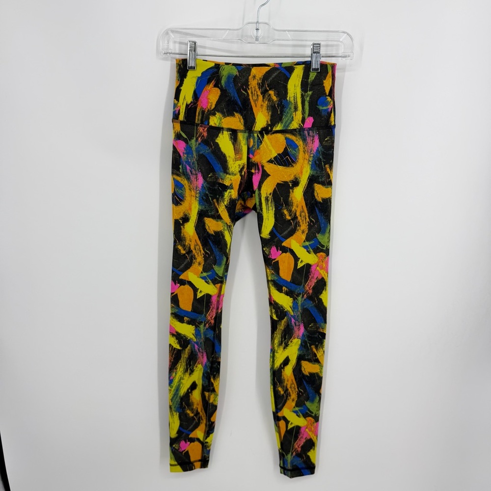Lululemon Womens Wunder Train HR Tight 25" sz 6 UNBM Multicolor Yoga Gym lw5djas